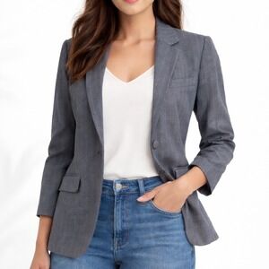 NWT JJXX women's Mary Brushed Reg Blazer TLR SN Dark Grey Pinstripe